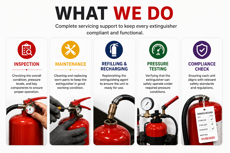 GLAND’s fire extinguisher services for businesses across Malaysia