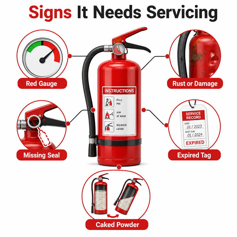 Signs you need to service fire extinguisher soon